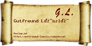 Gutfreund László névjegykártya